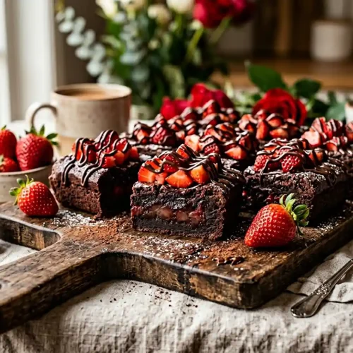Chocolate Covered Strawberry Brownies 6 Chocolate Covered Strawberry Brownies