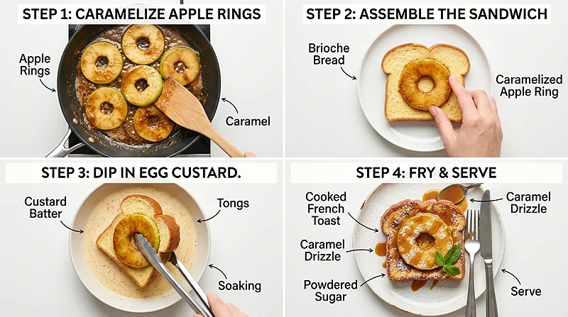 Cinnamon Apple Ring French Toast Instructions