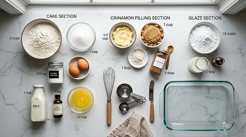 Cinnamon Roll Cake Ingredients