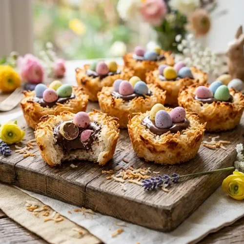 Coconut Macaroon Nests (Easter prep)