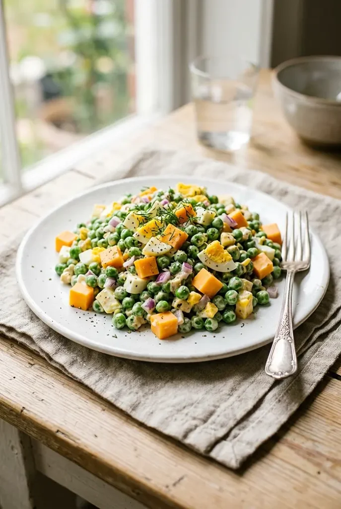 Pea Salad With Cheese 4 Creamy Pea Salad Recipe