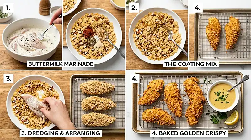 Crispy Chicken Tenders with Honey Mustard Instructions