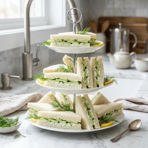 Cucumber Dill Cream Cheese Tea Sandwiches 5 Cucumber Dill Cream Cheese Tea Sandwiches