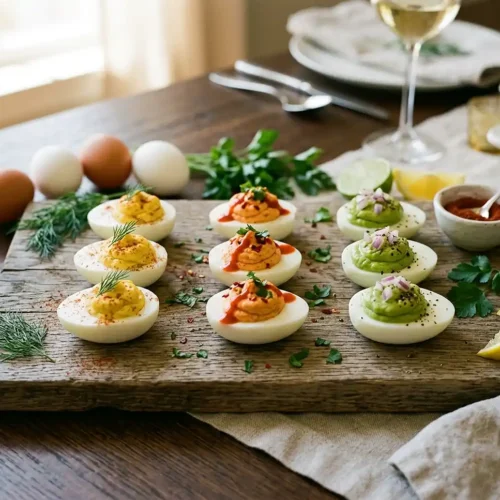 Deviled Egg Trio (Classic/Spicy/Avocado) 6 Deviled Egg Trio (classicspicyavocado)