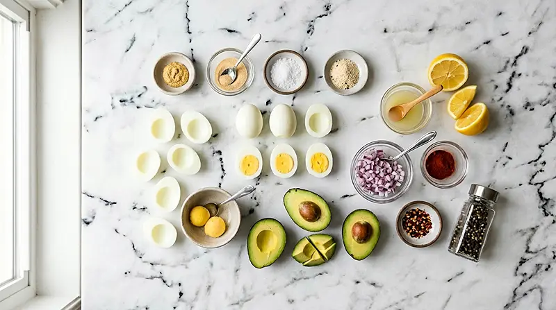 Deviled Egg Trio (Classic/Spicy/Avocado) 2 Deviled Egg Trio (classicspicyavocado) Ingredients