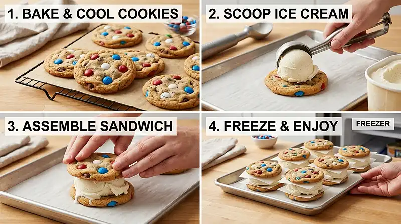 DIY Ice Cream Sandwiches for Fourth of July 3 Diy ice cream sandwiches for Fourth of July Instructions