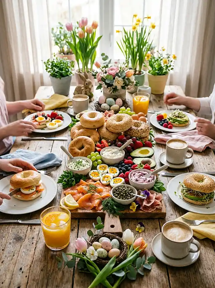 Easter Brunch Board (Bagels, Fruit and Spreads) 5 Easter Brunch Board (bagelsfruitspreads) Recipe