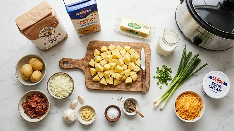 Easy Crockpot Potato Soup Recipe 2 Easy Crockpot Potato Soup Recipe Ingredients
