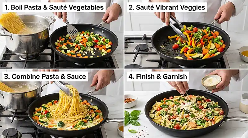 Easy Pasta Primavera 3 Easy Pasta Primavera instructions