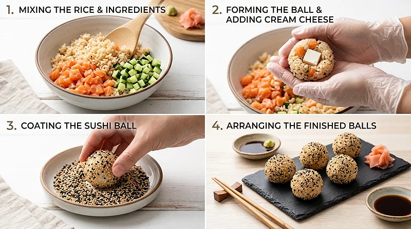 Easy Sushi Balls Recipe 3 Easy Sushi Balls Recipe Instructions