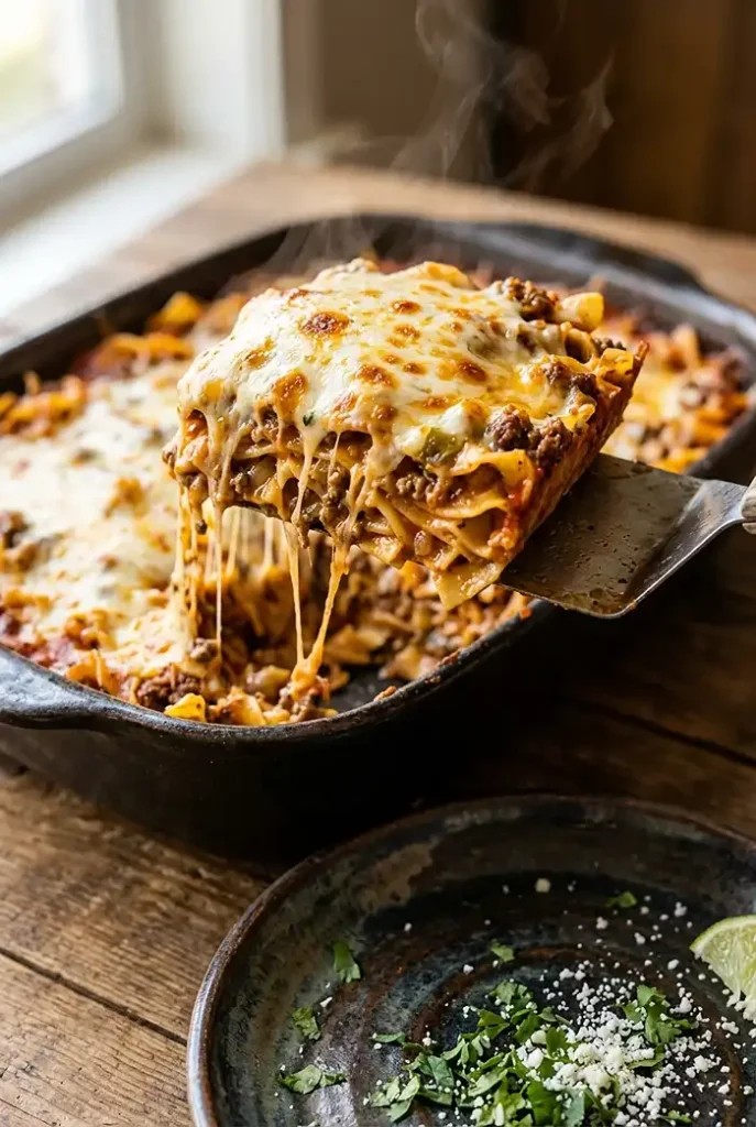 Enchilada Beef & Noodle Bake