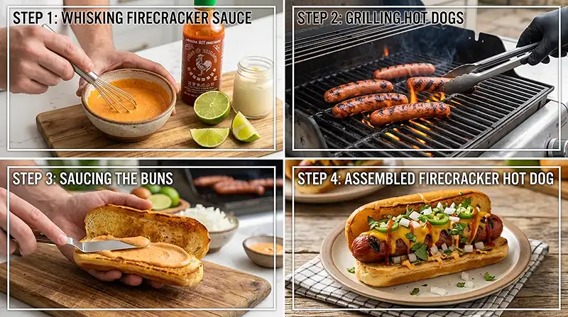 Flavorful Firecracker Hot Dogs Recipe Instructions