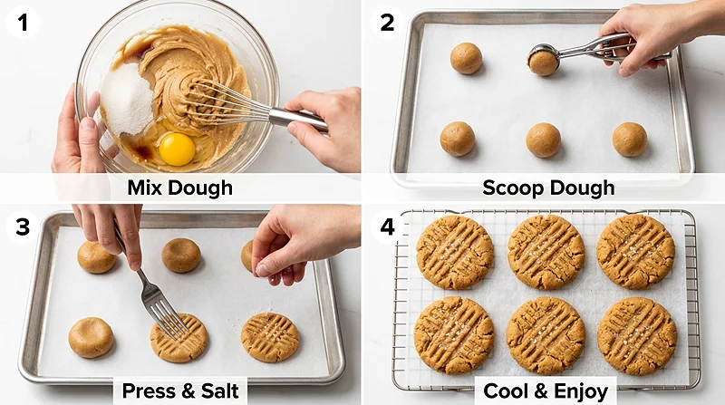Flourless Peanut Butter Cookies Instructions