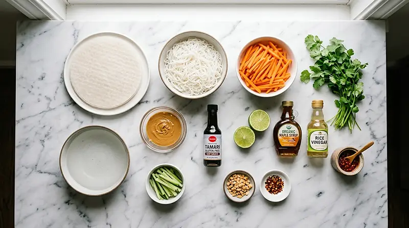 Fresh Spring Rolls with Peanut Sauce 2 Fresh Spring Rolls with Peanut Sauce Ingredients