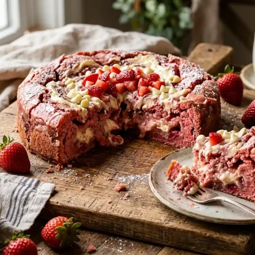 Gooey Strawberry Earthquake Cake 6 Gooey Strawberry Earthquake Cake