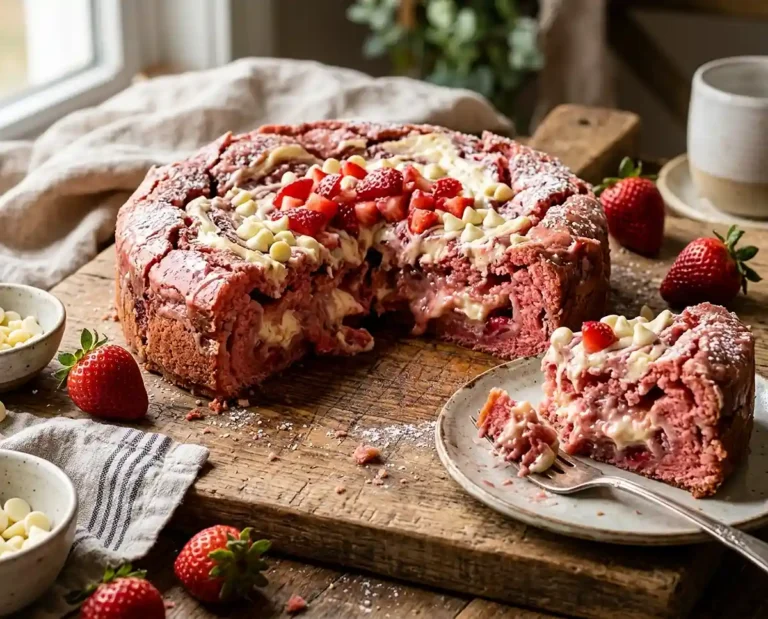 Gooey Strawberry Earthquake Cake