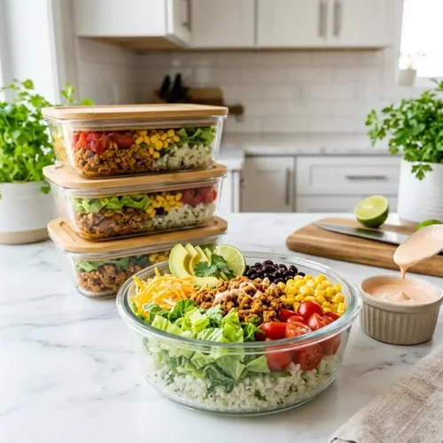 Ground Turkey Taco Meal Prep Bowls