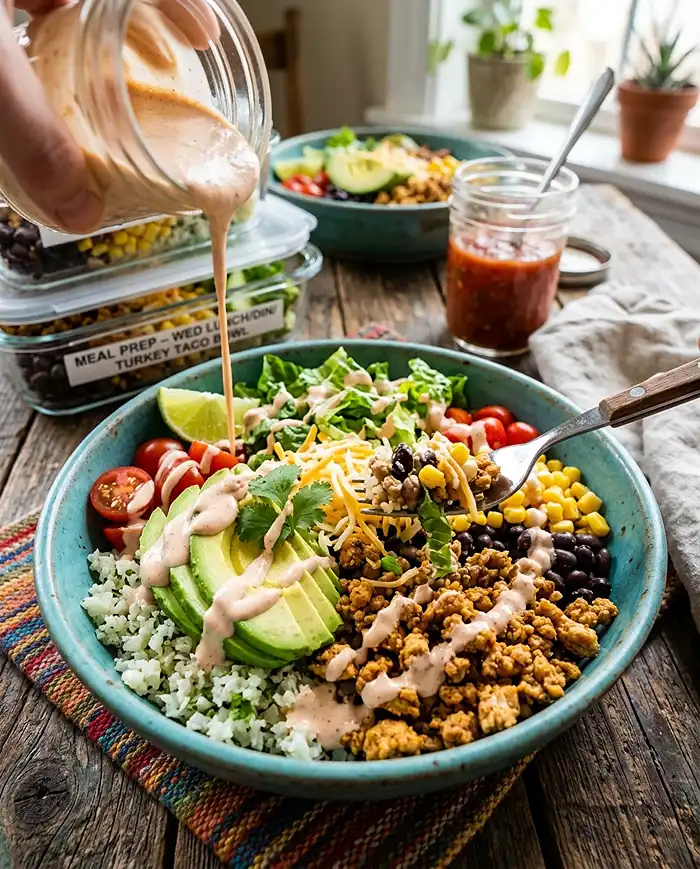 Ground Turkey Taco Meal Prep Bowls Recipe