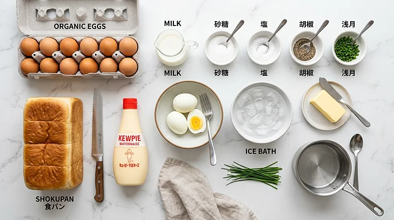 Japanese Egg Sandwich (Tamago Sando) 2 Japanese Egg Sandwich (Tamago Sando) Ingredients