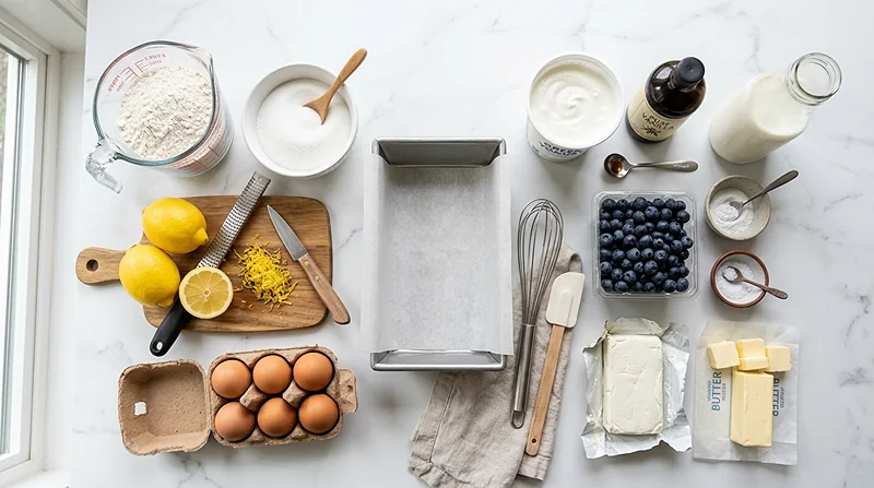 Lemon Blueberry Cheesecake Loaf 2 Lemon Blueberry Cheesecake Loaf Ingredients