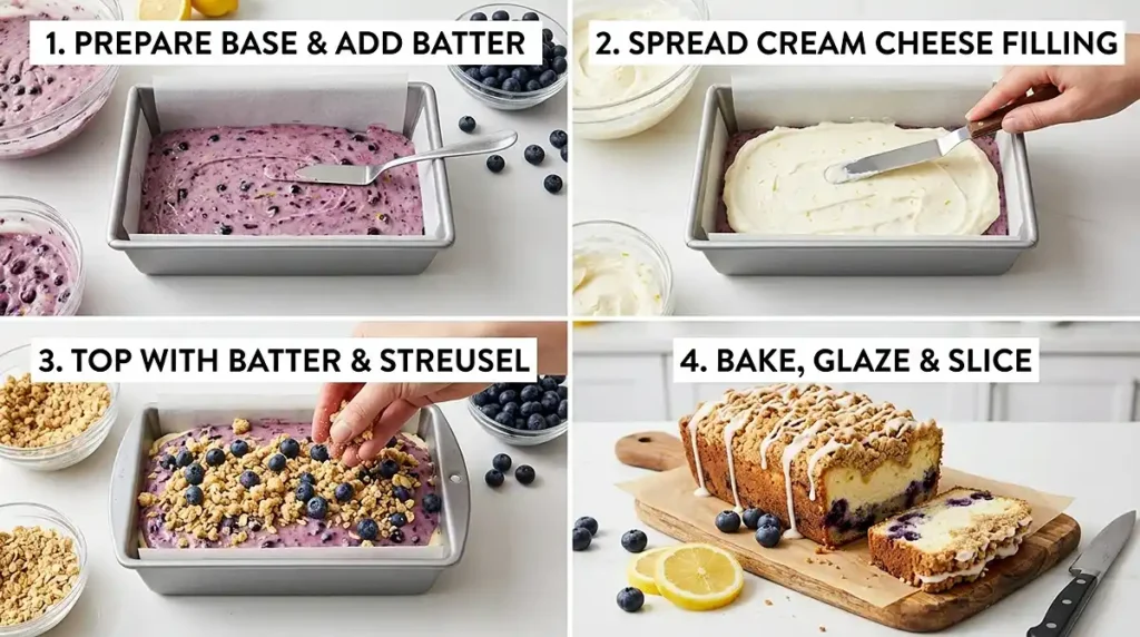 Lemon Blueberry Cheesecake Loaf 3 Lemon Blueberry Cheesecake Loaf Instructions