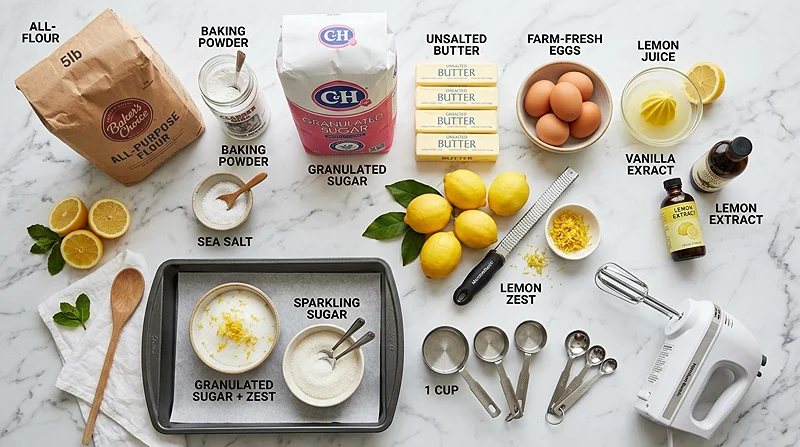 Lemon Sugar Cookie Bars 2 Lemon Sugar Cookie Bars Ingredients