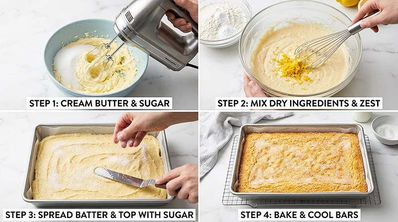 Lemon Sugar Cookie Bars 3 Lemon Sugar Cookie Bars Instructions