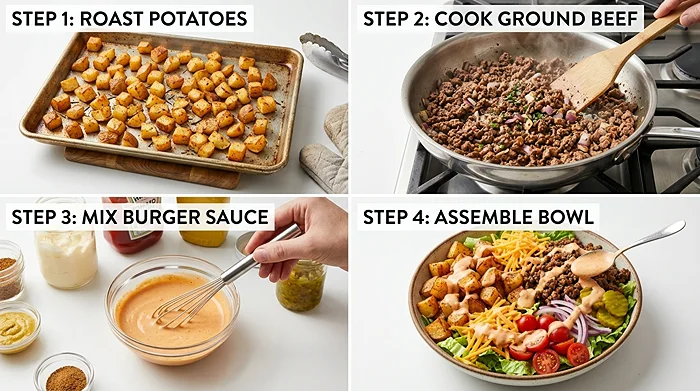 Loaded Burger Bowl 3 Loaded Burger Bowl instructions