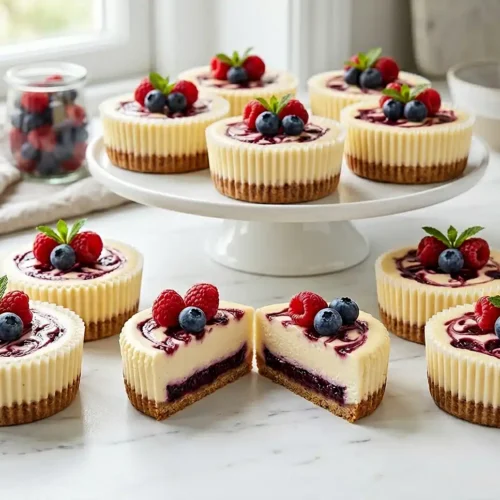 Mini Berry Cheesecake Cups 5 Mini Berry Cheesecake Cups