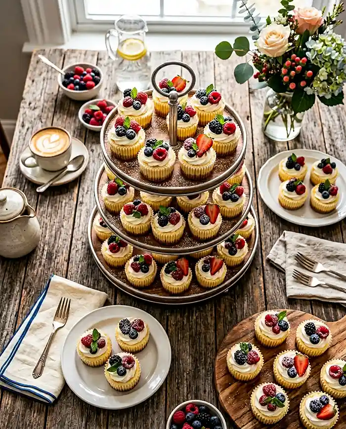 Mini Cheesecakes 5 Mini Cheesecakes recipe