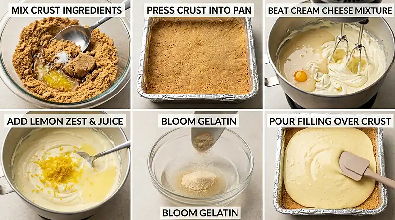 No-Bake Lemon Icebox Bars 3 No-Bake Lemon Icebox Bars Instructions