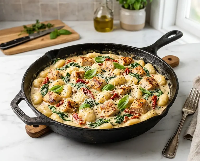 One-Pan Tuscan Chicken Gnocchi