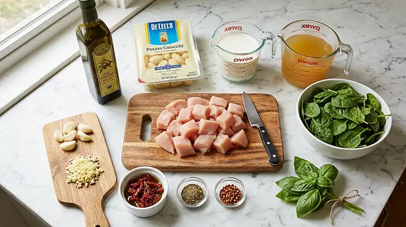 One-Pan Tuscan Chicken Gnocchi Ingredients