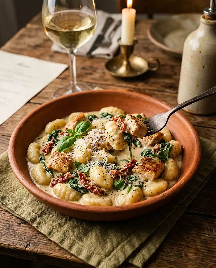 One-Pan Tuscan Chicken Gnocchi Recipe