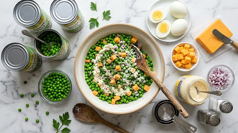 Pea Salad With Cheese 2 Pea Salad With Cheese Ingredients