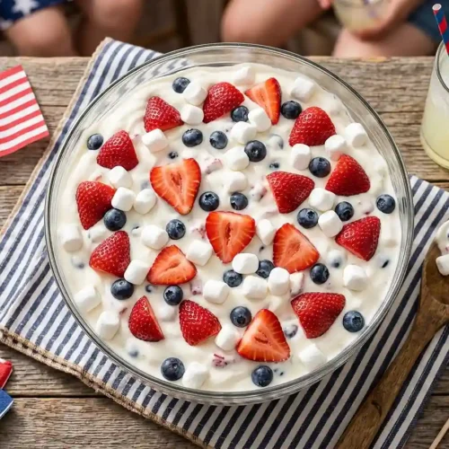 Red White & Blue Cheesecake Salad 6 Red White & Blue Cheesecake Salad