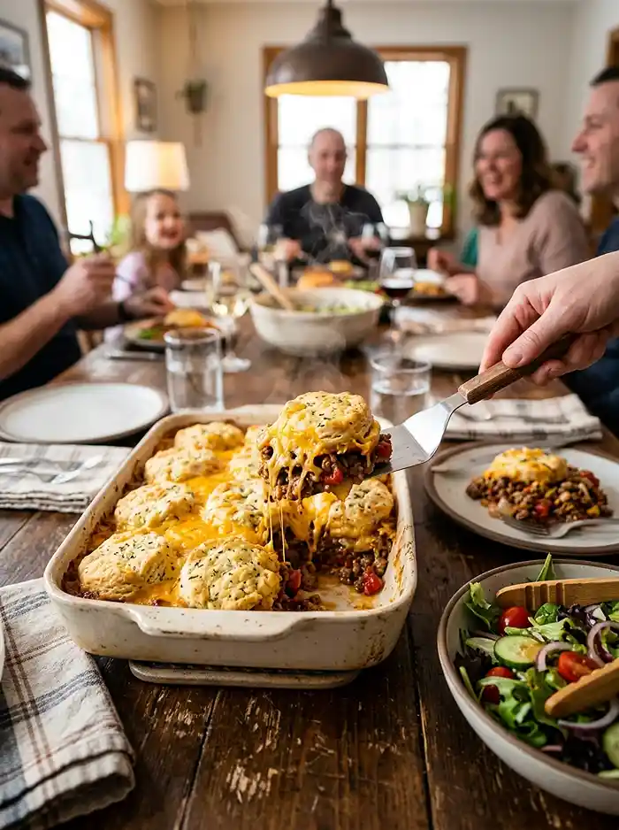 5-Ingredient Cheesy Sloppy Joe Biscuit Bake 5 Sloppy Joe Biscuit Bake