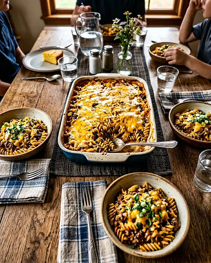 5-Ingredient Cheesy Sloppy Joe Noodle Casserole 5 Sloppy Joe Noodle Casserole