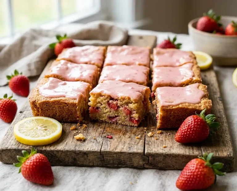 Strawberry Lemon Blondies