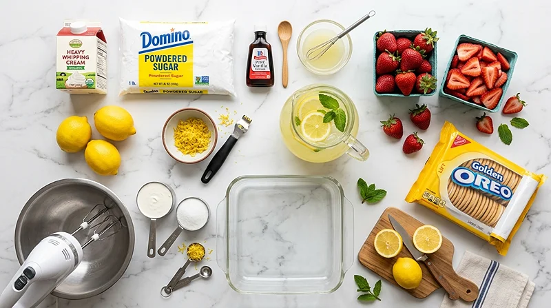 Strawberry Lemonade Icebox Cake 2 Strawberry Lemonade Icebox Cake Ingredients