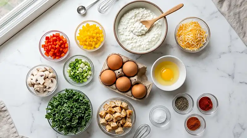 Cottage Cheese Egg Bake Muffins 2 cottage cheese muffins