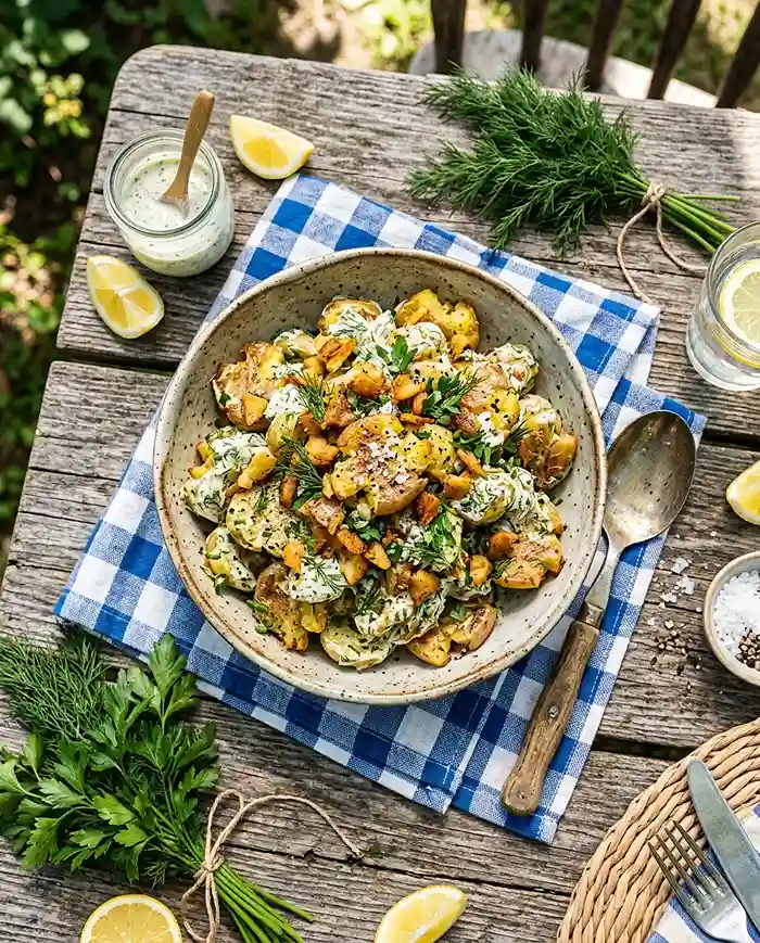 Crispy Smashed Potato Salad 4 crispy potato recipe