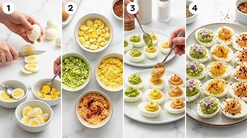 Deviled Egg Trio (Classic/Spicy/Avocado) 3 easter appetizers