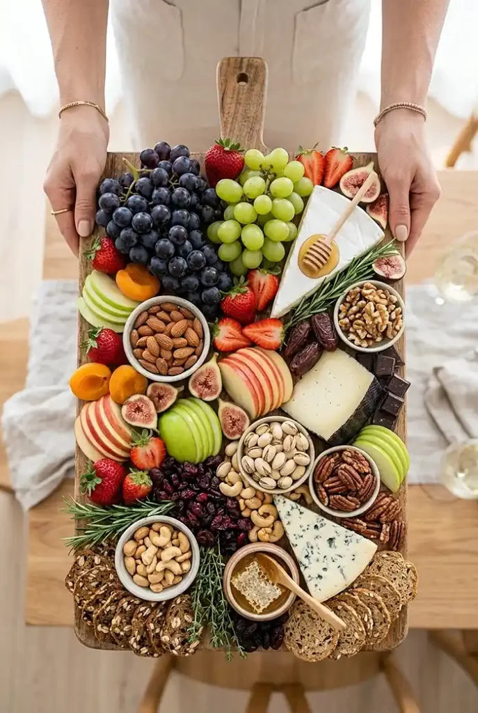 Charcuterie-Style Fruit & Nut Board 4 fruit board