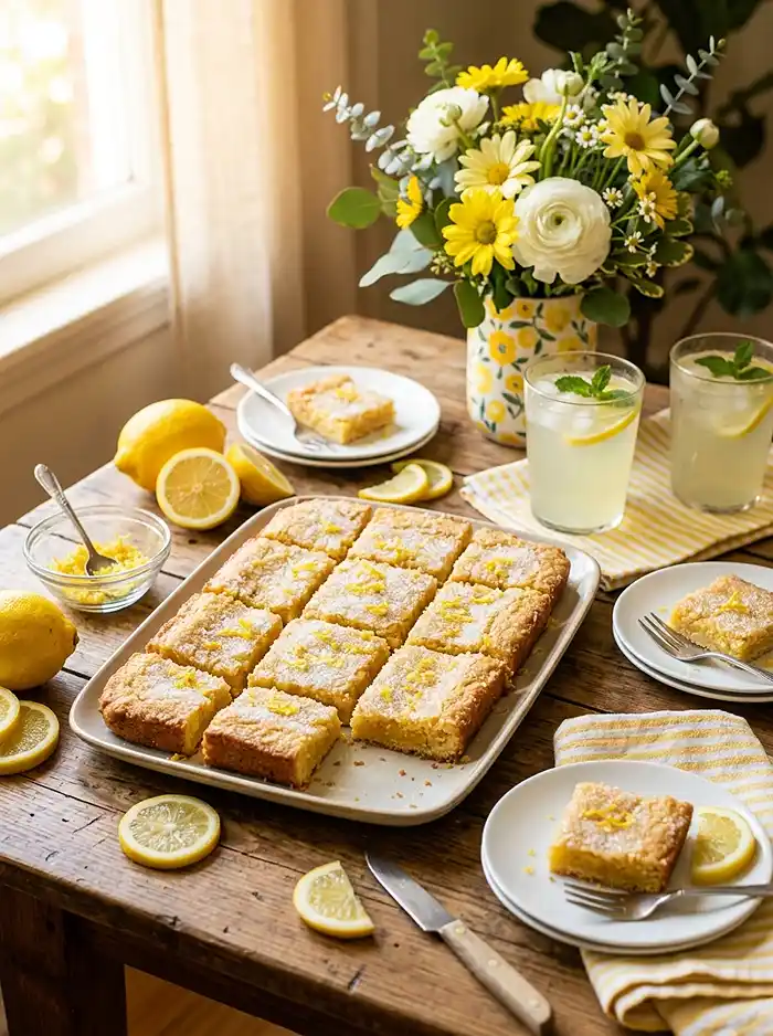 Lemon Sugar Cookie Bars 5 glazed cookie bars
