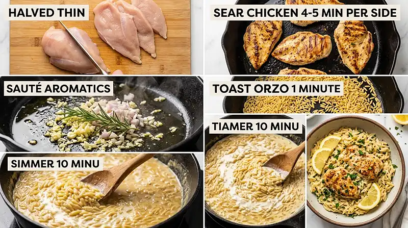 one pan chicken orzo