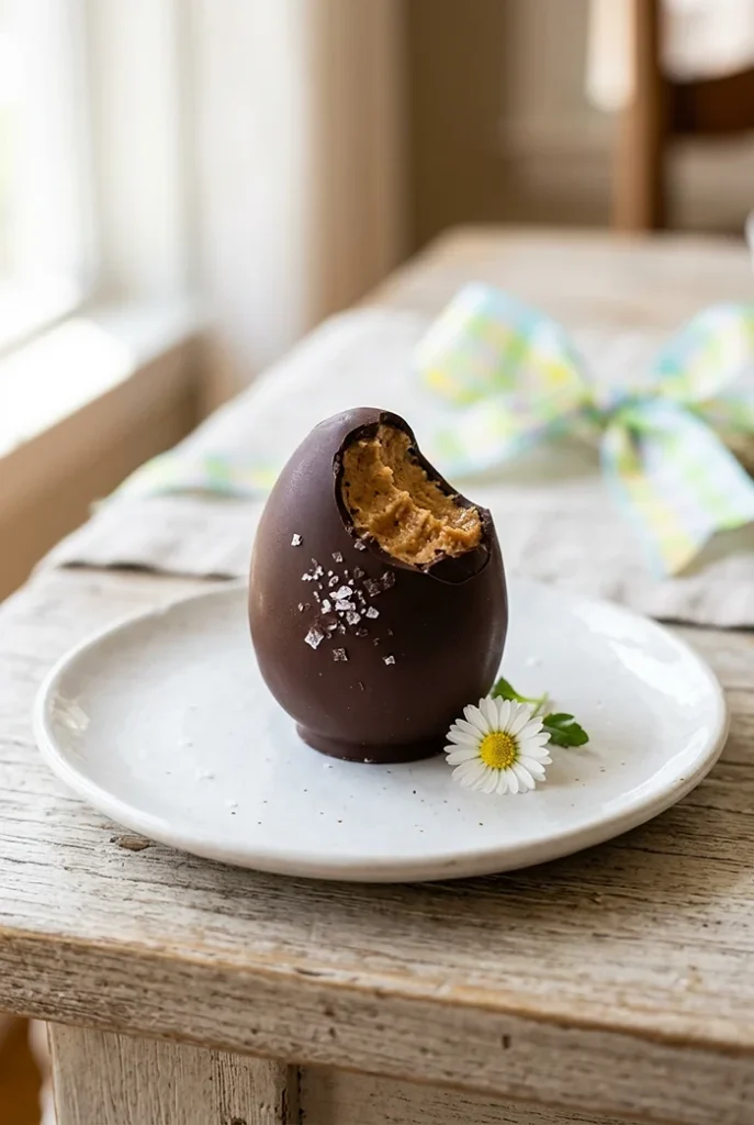 Chocolate-Covered Peanut Butter Eggs 4 peanut butter eggs