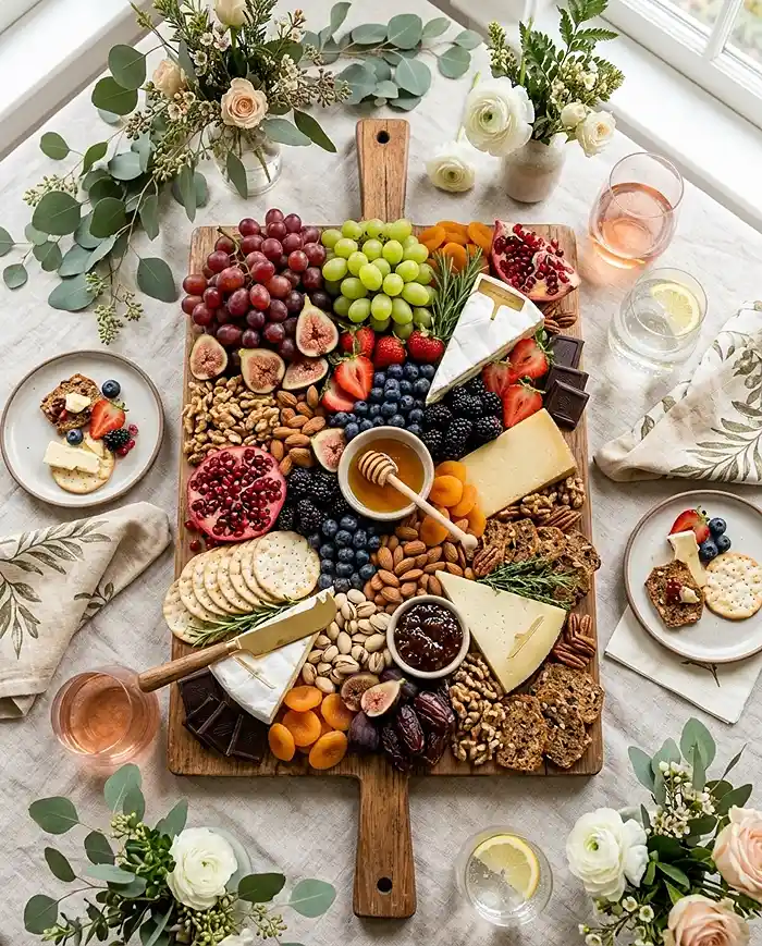 Charcuterie-Style Fruit & Nut Board 5 snack board ideas