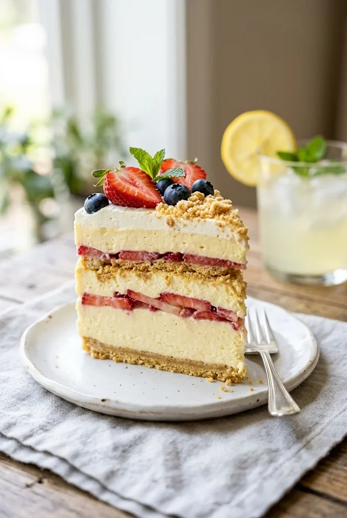 Strawberry Lemonade Icebox Cake 4 strawberry lemonade dessert