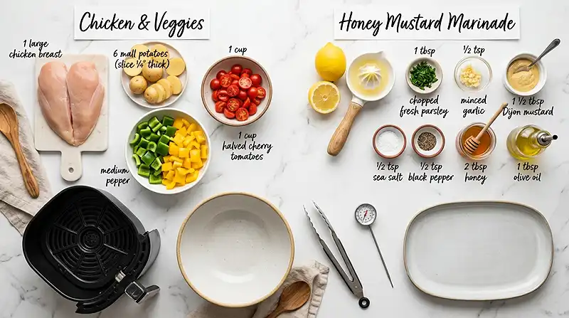 Air Fryer Honey Mustard Chicken 2 Air Fryer Honey Mustard Chicken Ingredients